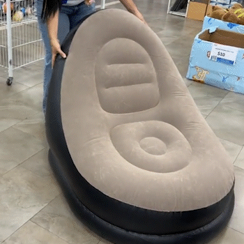 SILLÓN INFLABLE CON PUFF REPOSAPIÉS