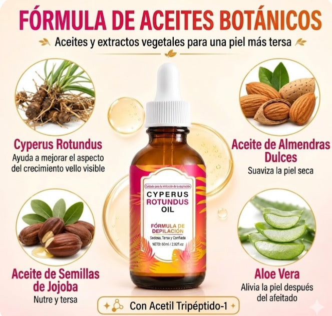 Aceite Cyperus Rotundus Oil Post Depilación