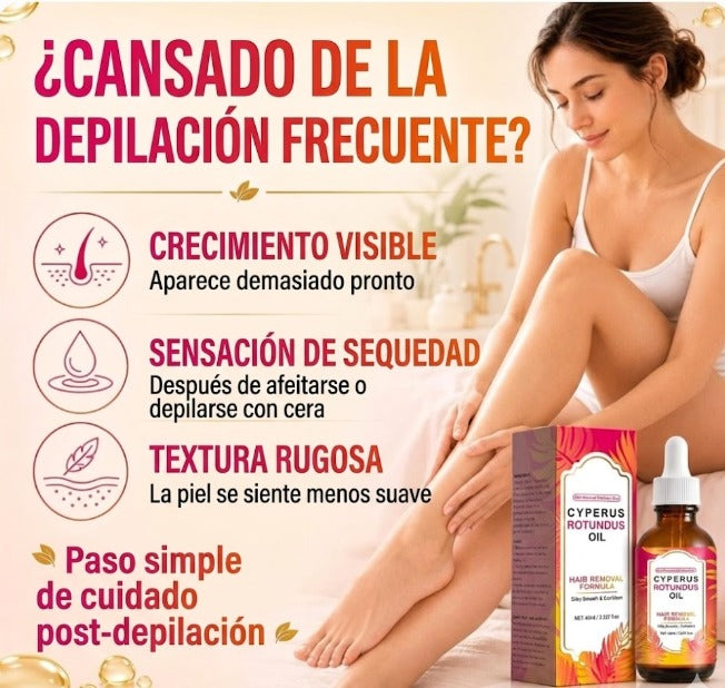 Aceite Cyperus Rotundus Oil Post Depilación